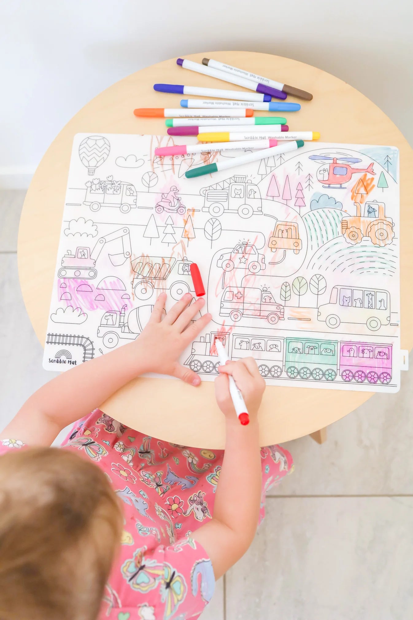 12 pens (washable) in beige pencil case