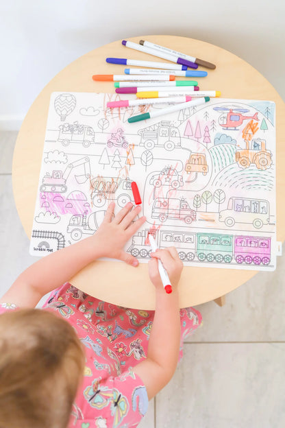 12 pens (washable) in beige pencil case