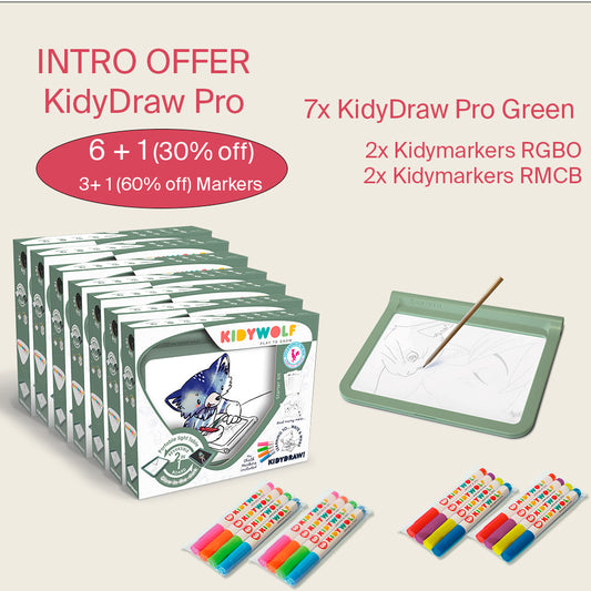 Kidydraw Pro Intro 6 + 1 Demo 30% (3+1 60% off Kidymarkers)