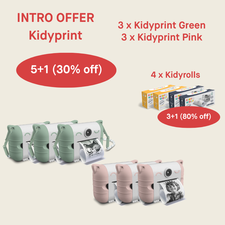 Kidyprint Starter Pack 5 + 1 Demo 30% Off ( 3+1 80% Kidyroll)
